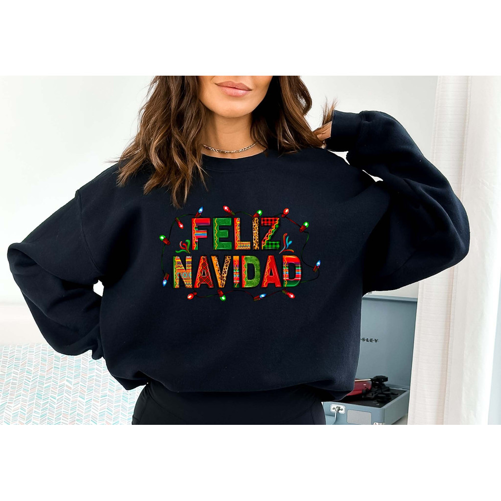Feliz Navidad Shirt, Spanish Merry Christmas Shirt, Christmas lights Shirt, Christmas Family Matching, Cute family shirt, Christmas 2023 - 4.jpg