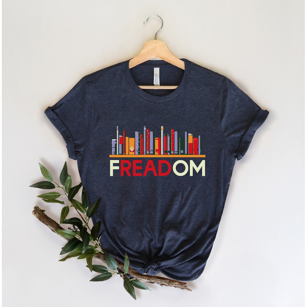 fREADom Anti Ban Books Freedom To Read Shirt, Ban Guns Not Books, Read Banned Books, Teacher Librarian Gift T-shirt, Social Justice Bookish - 1.jpg
