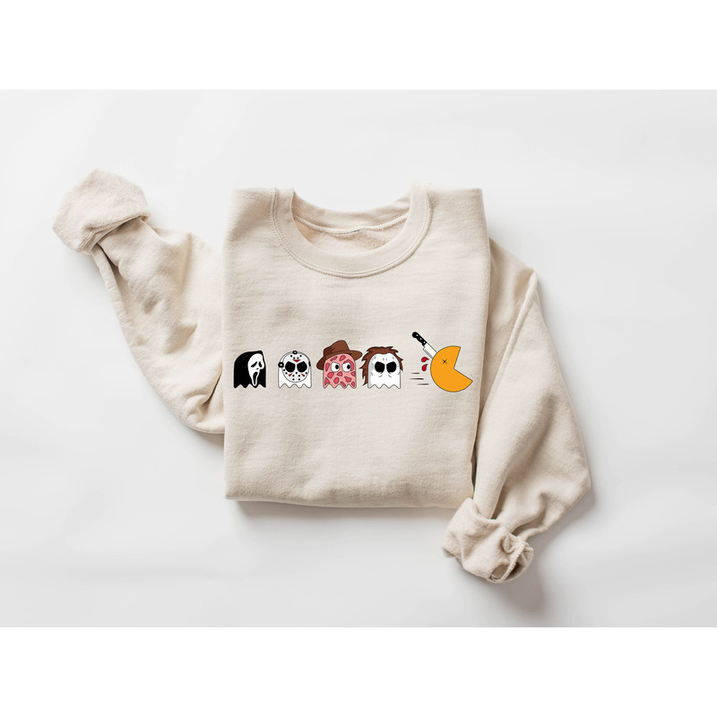 Funny Halloween Sweatshirt, Skeleton Sweatshirt, Skeleton crewneck, Halloween Crewneck, Pumpkin Sweatshirt, Fall Sweatshirt, Gift For Her - 5.jpg