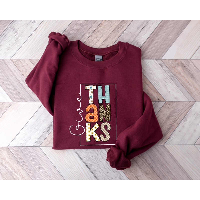 Give Thanks Sweatshirt, Thanks giving Tee, Thanks Giving, Thanks Giving Sweatshirt, Fall Hoodie, Thanksgiving Gift, Gift for Thanksgiving - 4.jpg