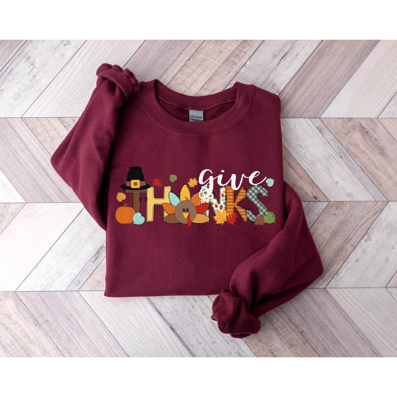 Give Thanks Sweatshirt, Thanks giving Tee, Thanks Giving, Thanks Giving Sweatshirt, Fall Hoodie, Thanksgiving Gift, Gift for Thanksgiving - 4.jpg