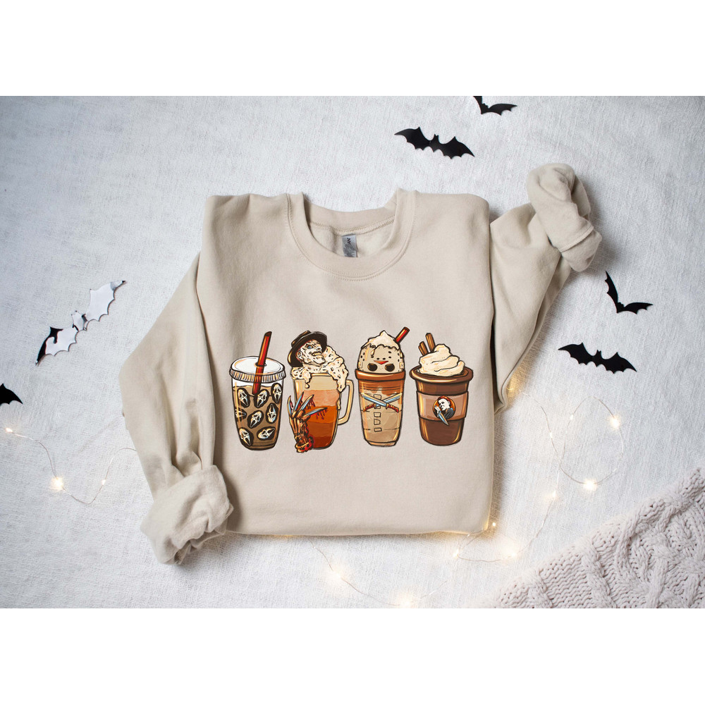 Halloween Horror Coffee Sweatshirt, Horror Movie Coffee Halloween Hoodie, Halloween Sweatshirt, Spooky Season Sweater,Happy Halloween Hoodie - 3.jpg