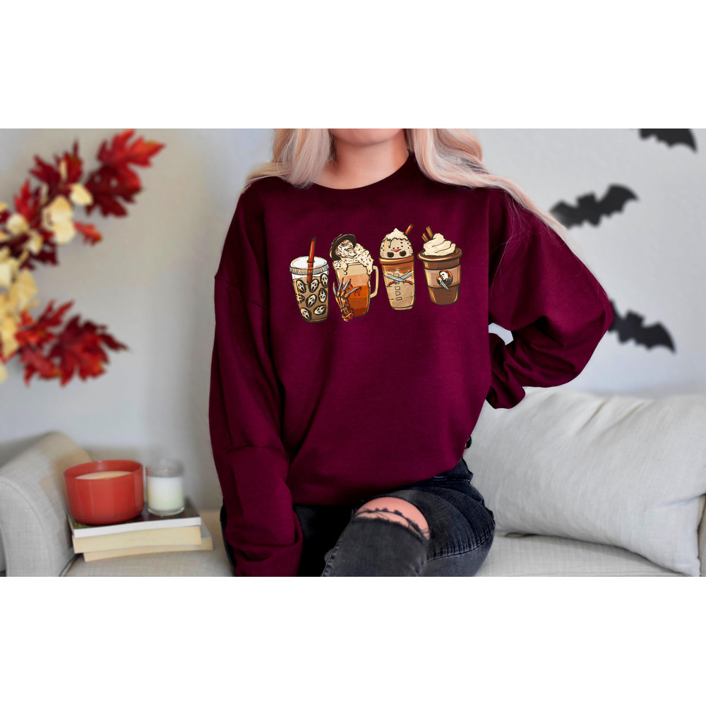 Halloween Horror Coffee Sweatshirt, Horror Movie Coffee Halloween Hoodie, Halloween Sweatshirt, Spooky Season Sweater,Happy Halloween Hoodie - 4.jpg