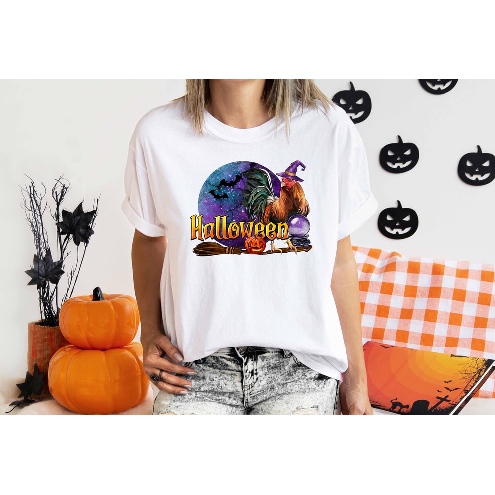 Halloween Sweater, Halloween Chicken Shirt, Funny Halloween Shirt, Witches Shirt, Spooky Season, Cute Halloween Sweatshirt, Love Chickens - 2.jpg
