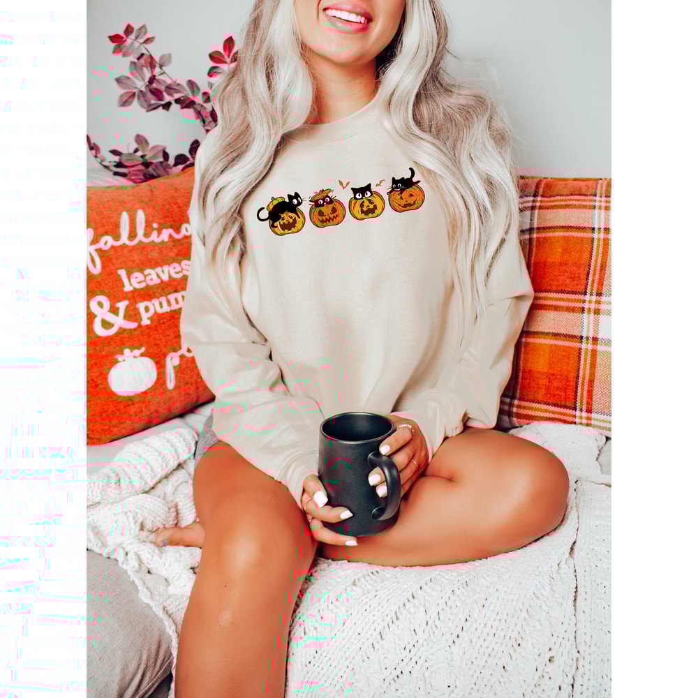 Halloween Sweatshirt,Cat Sweatshirt,Ghost Shirt,Halloween Sweater,Cool Halloween Cat Shirt,Cat Lover Tshirt, Black Cat Shirt,Spooky Season - 5.jpg