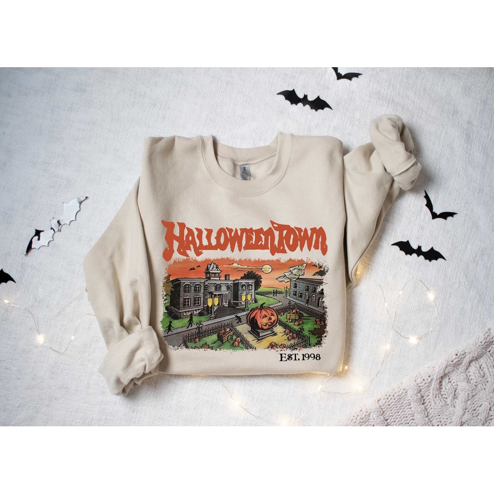 Halloweentown Est 1998 Sweatshirt, Halloweentown University, Retro Halloweentown Sweatshirt, Fall Sweatshirt, Vintage Halloween Sweatshirt - 1.jpg