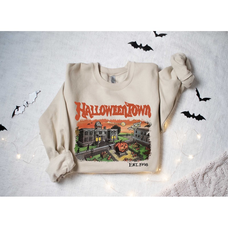 Halloweentown Est 1998 Sweatshirt, Halloweentown University, Retro Halloweentown Sweatshirt, Fall Sweatshirt, Vintage Halloween Sweatshirt - 1.jpg