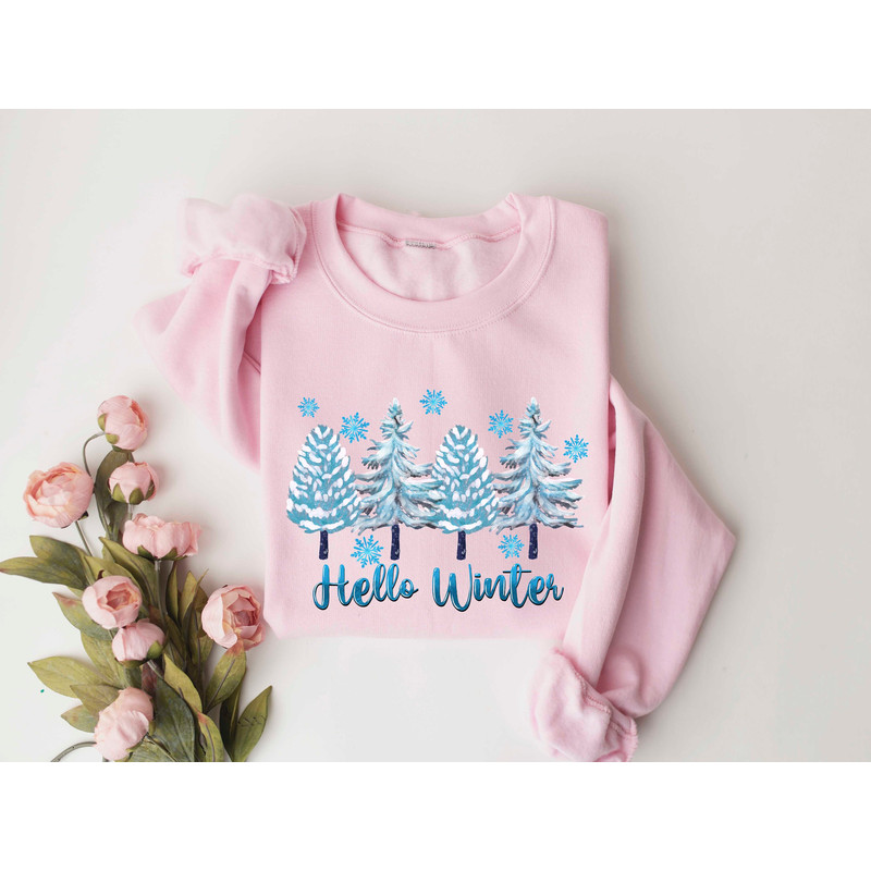 Hello Winter Shirt, Winter Shirt, Cute Winter Tee, Womens Winter Shirt, Winter Sweatshirt, Christmas Shirt, Gift for Christmas, Hello Winter - 1.jpg