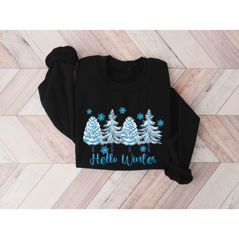 Hello Winter Shirt, Winter Shirt, Cute Winter Tee, Womens Winter Shirt, Winter Sweatshirt, Christmas Shirt, Gift for Christmas, Hello Winter - 3.jpg