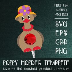 Duck Lollipop Holder | Paper Craft Template SVG