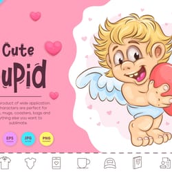 cute cartoon cupid. clipart