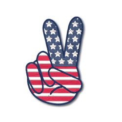 Embroidery Designs American Peace Sign