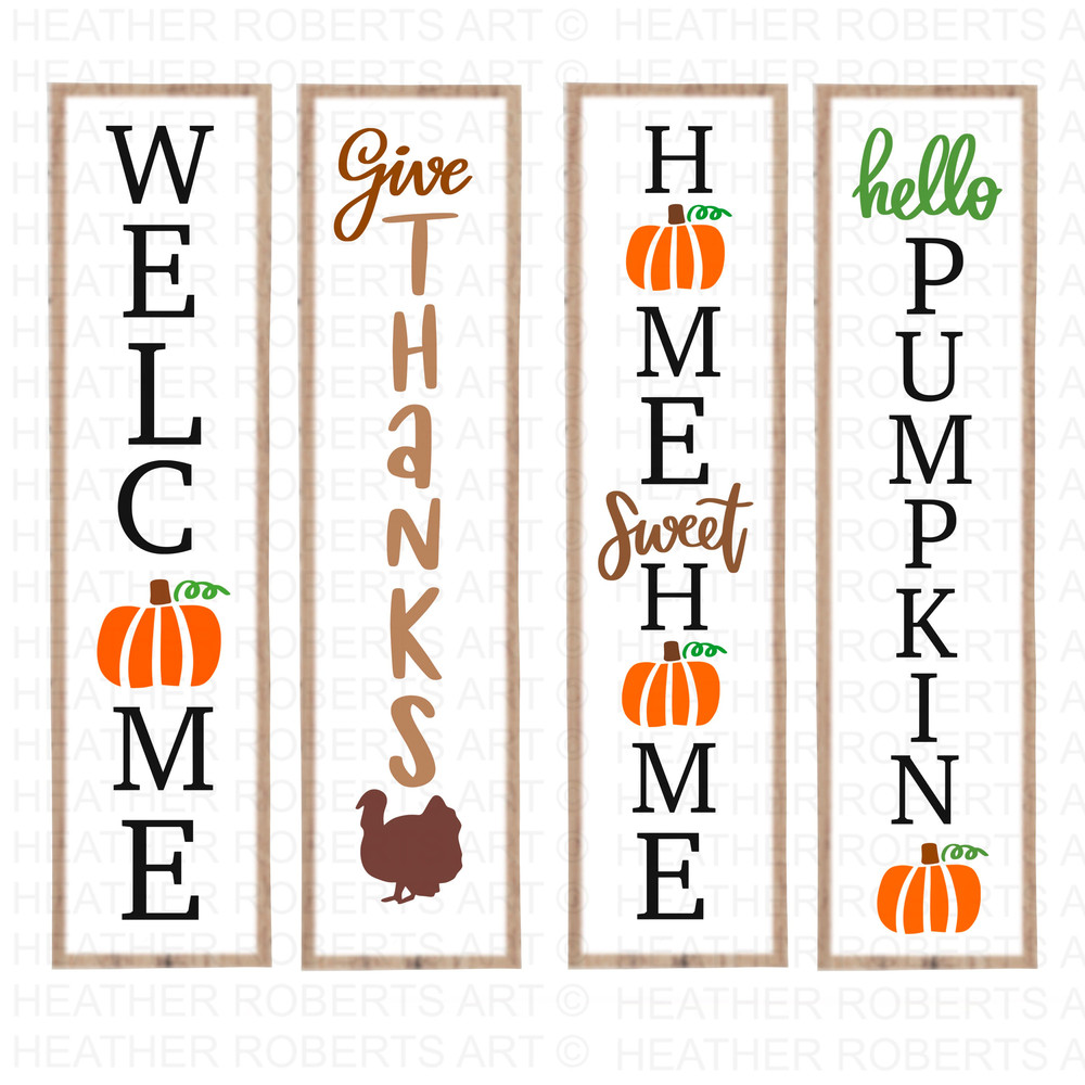 Fall Porch Sign SVG Bundle, Halloween Porch Sign, Autumn Porch Signs, Welcome Signs SVG Bundle, Cut Files for Cricut, Silhouette - 2.jpg