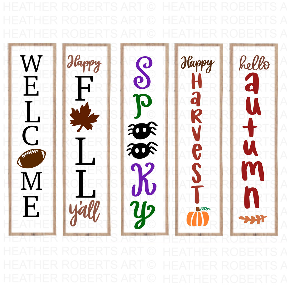 Fall Porch Sign SVG Bundle, Halloween Porch Sign, Autumn Porch Signs, Welcome Signs SVG Bundle, Cut Files for Cricut, Silhouette - 3.jpg
