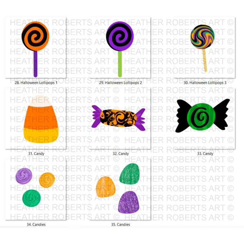 Halloween Clipart Set, Halloween PNG, Cute Halloween Clipart Set, Witch PNG, Vampire PNG, Halloween Decorations, Stickers, Sublimation Files - 7.jpg