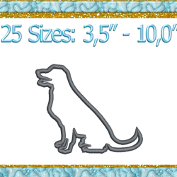 dog silhouette applique embroidery golden retriever applique embroidery design newfoundland embroidery dog applique bern