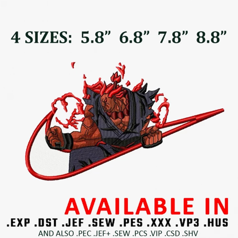 Akuma X Nike Embroidery design