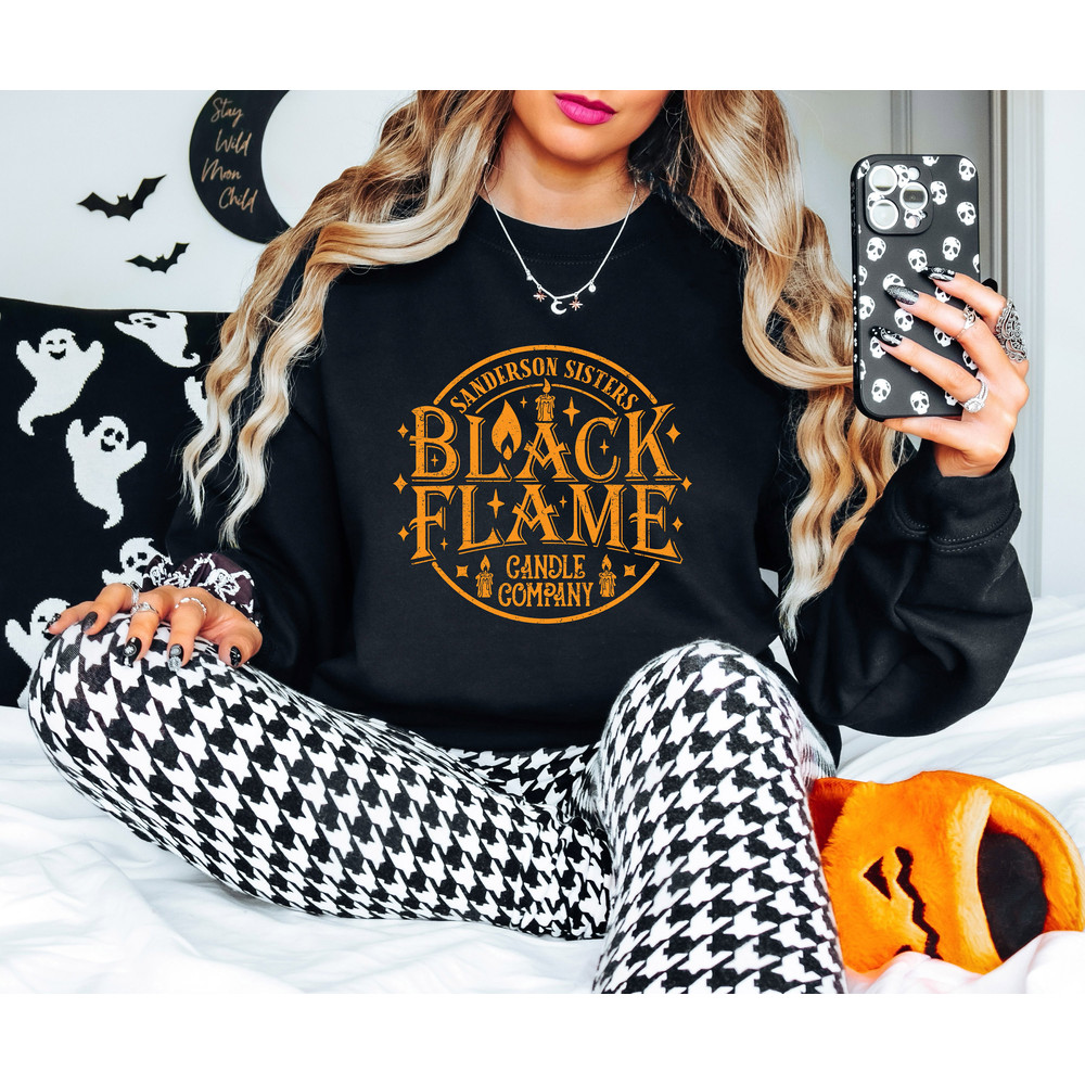 Black Flame Candle Co Shirt, The Sanderson Sisters Shirt, Halloween Shirt, Black Flame Shirt, Woman Tee For Halloween, Halloween Sweatshirt - 4.jpg