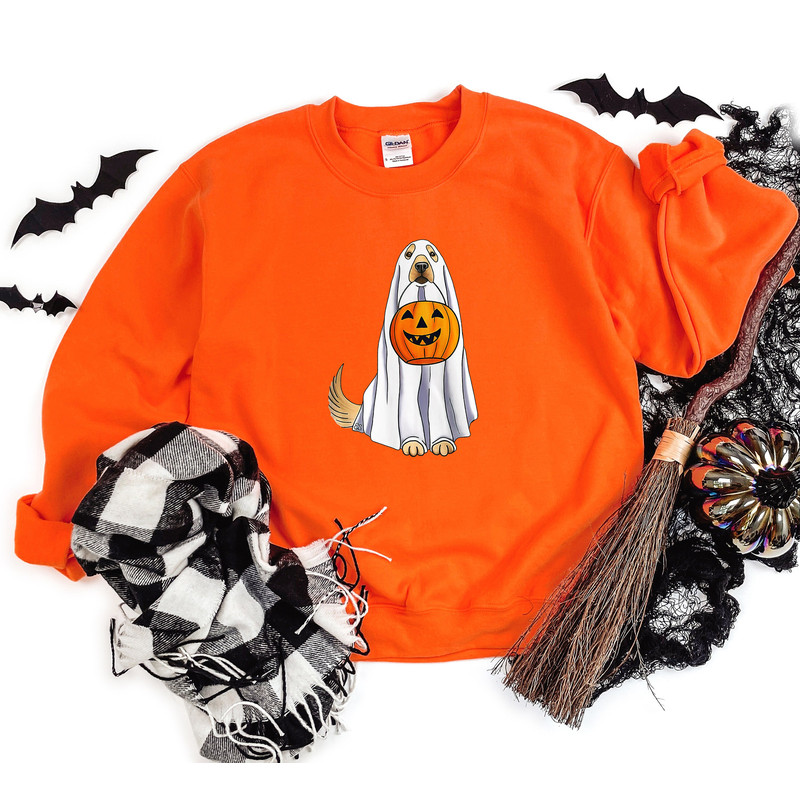 Ghost Dog Shirt, Cute Dog Halloween Shirt, Trick Or Treat Shirt, Halloween Shirt, Spooky Shirt, Happy Halloween Shirt, Halloween Sweatshirt - 5.jpg