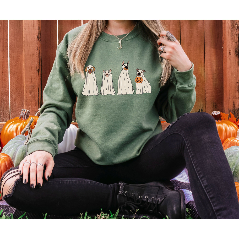 Ghost Dogs Shirt, Dogs Halloween Shirt, Trick Or Treat Shirt, Halloween Shirt, Spooky Shirt, Happy Halloween Shirt, Halloween Sweatshirt - 1.jpg