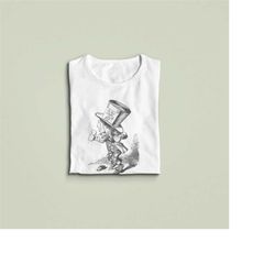 Alice in Wonderland Shirt, Classic Illustration Tshirt, Mad Hatter Tea Party, Cheshire Cat Tee, Wonderland Gift, Alice S