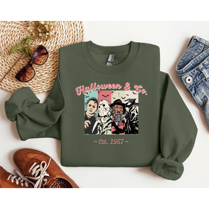 Halloween And Co Sweatshirt, Horror Movie Characters Sweatshirt, Halloween Shirt, Horror Movie Sweatshirt, Halloween T-shirt, - 1.jpg