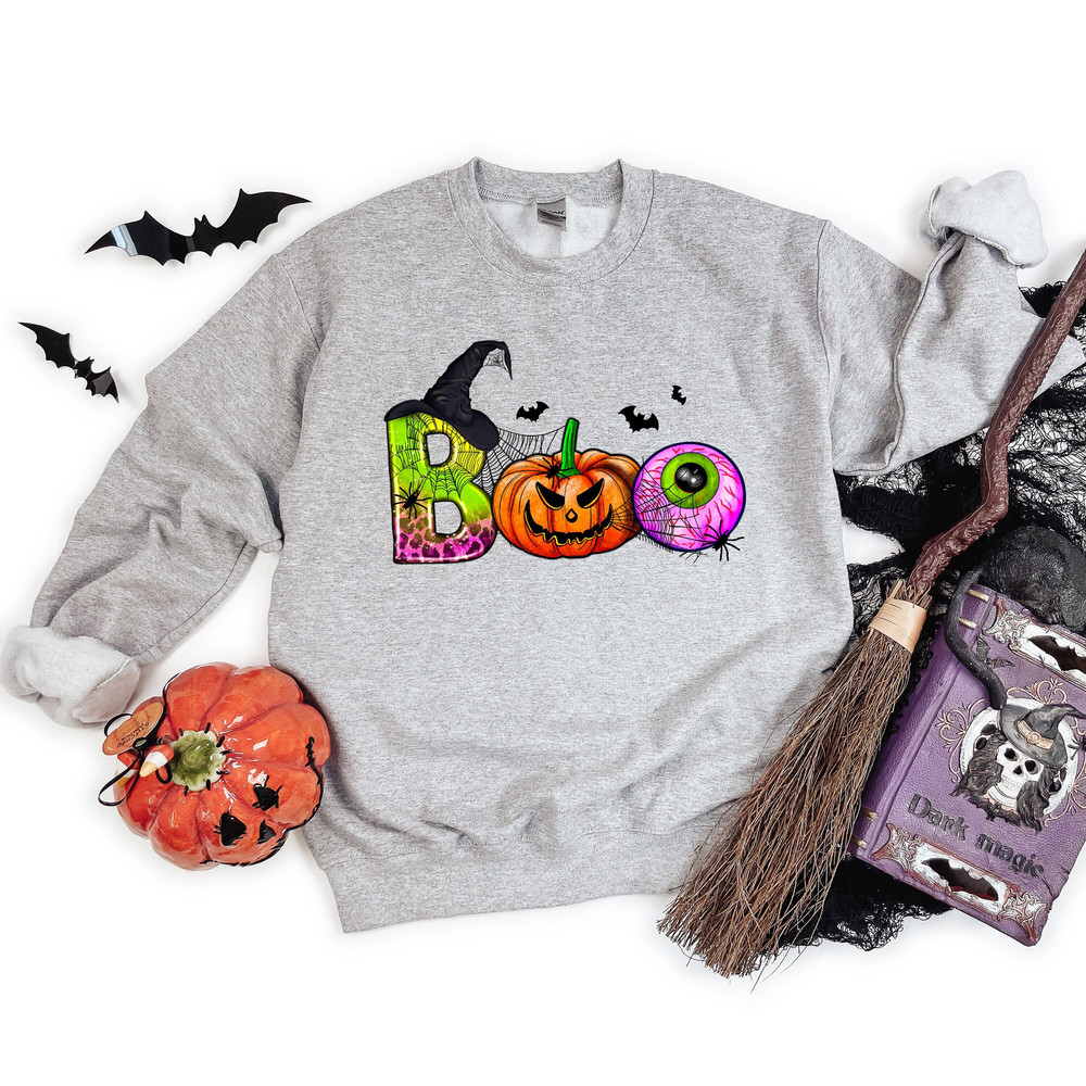 Halloween Boo Sweatshirt, Trick Or Treat Sweatshirt, Halloween Shirt, Spooky Shirt, Happy Halloween Shirt, Halloween Sweatshirt - 1.jpg
