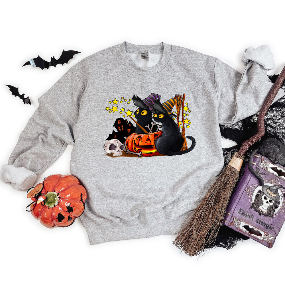 Halloween Cats Shirt, Black Cats Shirt, Trick Or Treat Shirt, Halloween Shirt, Spooky Shirt, Happy Halloween Shirt, Halloween Sweatshirt - 3.jpg