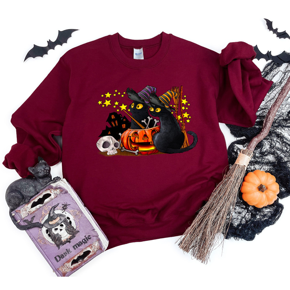 Halloween Cats Shirt, Black Cats Shirt, Trick Or Treat Shirt, Halloween Shirt, Spooky Shirt, Happy Halloween Shirt, Halloween Sweatshirt - 5.jpg