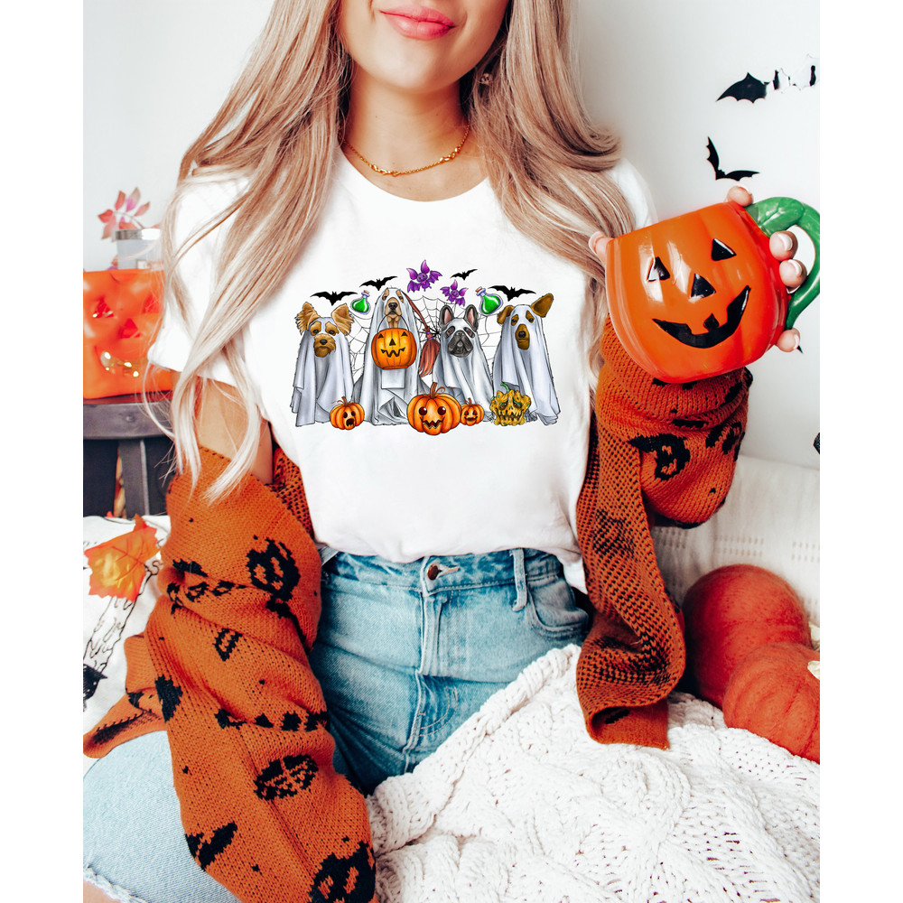 Halloween Dogs Shirt, Cute Ghost Dog Shirt, Trick Or Treat Shirt, Halloween Shirt, Spooky Shirt, Happy Halloween Shirt, Halloween Sweatshirt - 3.jpg