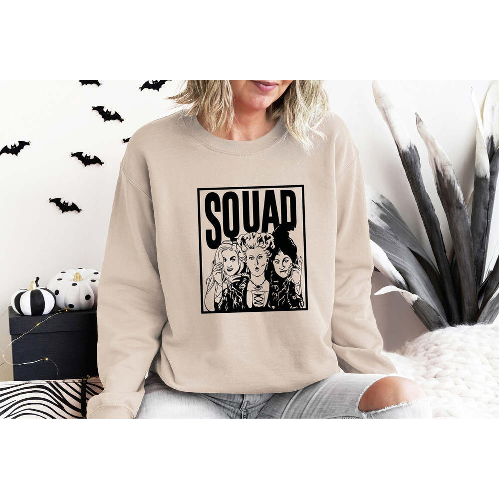 Halloween Squad Sweatshirt, Sanderson Sisters Squad Sweatshirt, The Sanderson Sisters Shirt, Woman Shirt For Halloween, Halloween Sweatshirt - 1.jpg