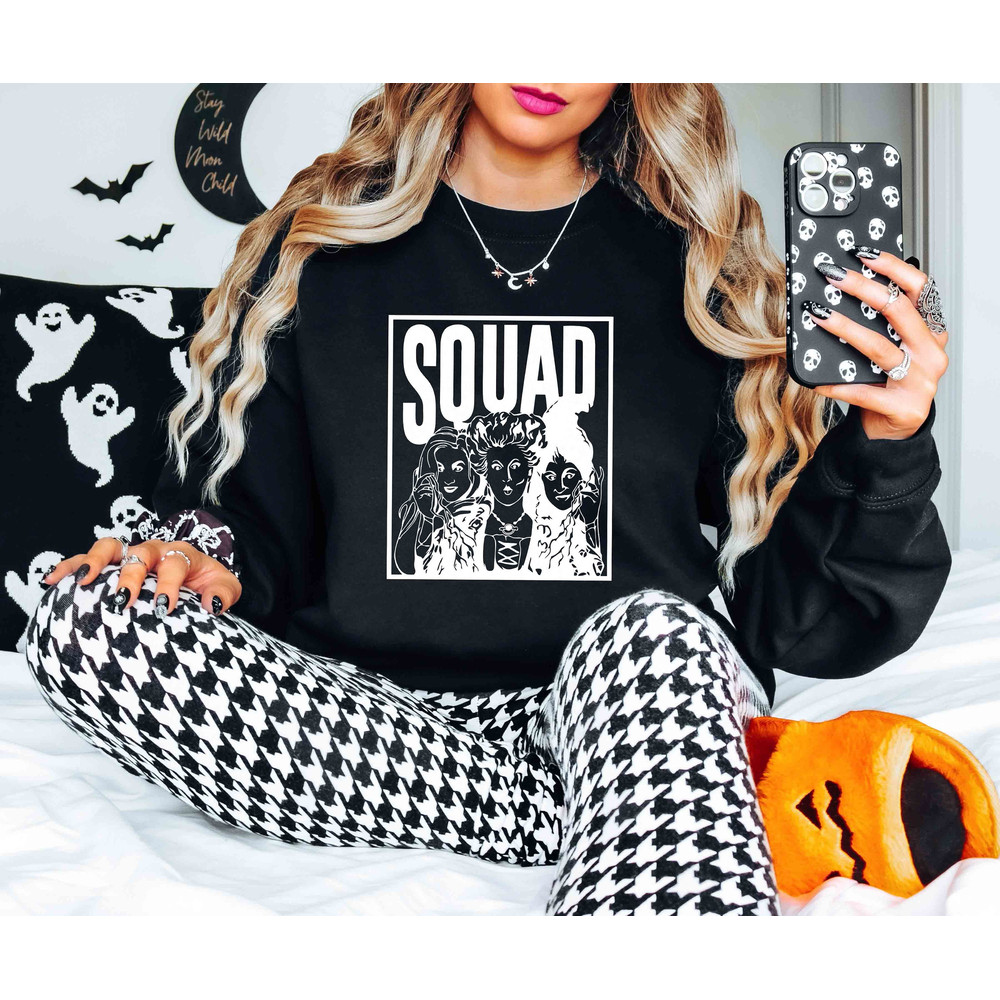 Halloween Squad Sweatshirt, Sanderson Sisters Squad Sweatshirt, The Sanderson Sisters Shirt, Woman Shirt For Halloween, Halloween Sweatshirt - 2.jpg