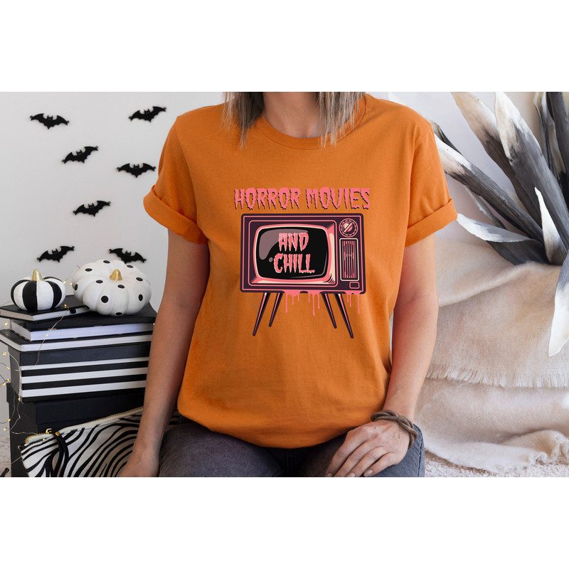 Horror Movies And Chill Sweatshirt, Horror Movie Sweatshirt, Halloween Shirt, Spooky Sweatshirt, Happy Halloween,Halloween Sweatshirt - 3.jpg