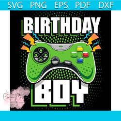 birthday boy video game controller birthday gamer svg