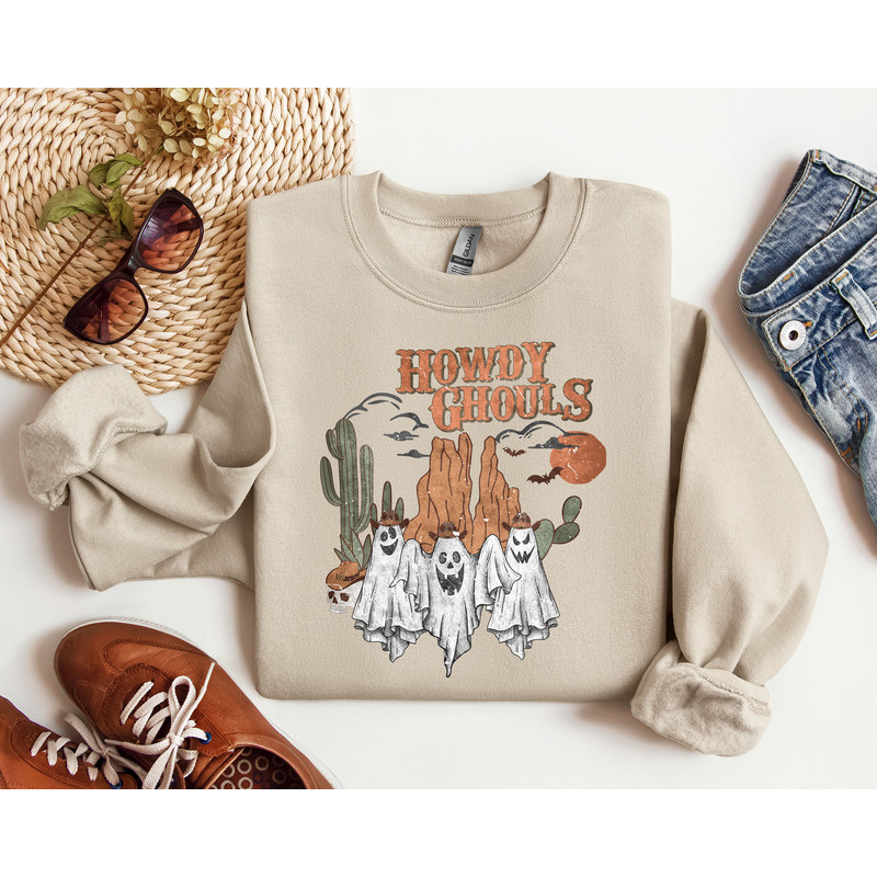 Howdy Ghouls Sweatshirt, Ghouls Shirt, Howdy Ghouls Shirt, Scary Halloween Sweatshirt, Fall Vibes Shirt, Scary Ghouls Sweatshirt - 2.jpg