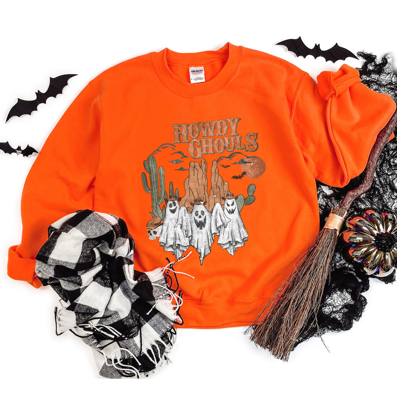 Howdy Ghouls Sweatshirt, Ghouls Shirt, Howdy Ghouls Shirt, Scary Halloween Sweatshirt, Fall Vibes Shirt, Scary Ghouls Sweatshirt - 3.jpg