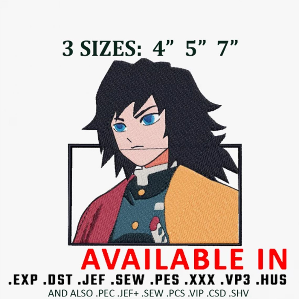 Giyu frame Embroidery Design