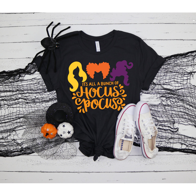 It's All a Bunch of Hocus Pocus Halloween Shirts, Funny Halloween Shirts, Witch Shirt, Hocus Pocus Shirt, Basic Witch Shirt, Happy Halloween - 1.jpg