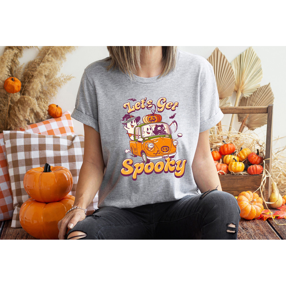 Let's Get Spooky Sweatshirt, Spooky Bus Sweatshirt, Cute Ghost Shirt, Black Cat Shirt, Halloween Sweatshirt, Pumpkin Shirt, Ghouls Shirt - 3.jpg