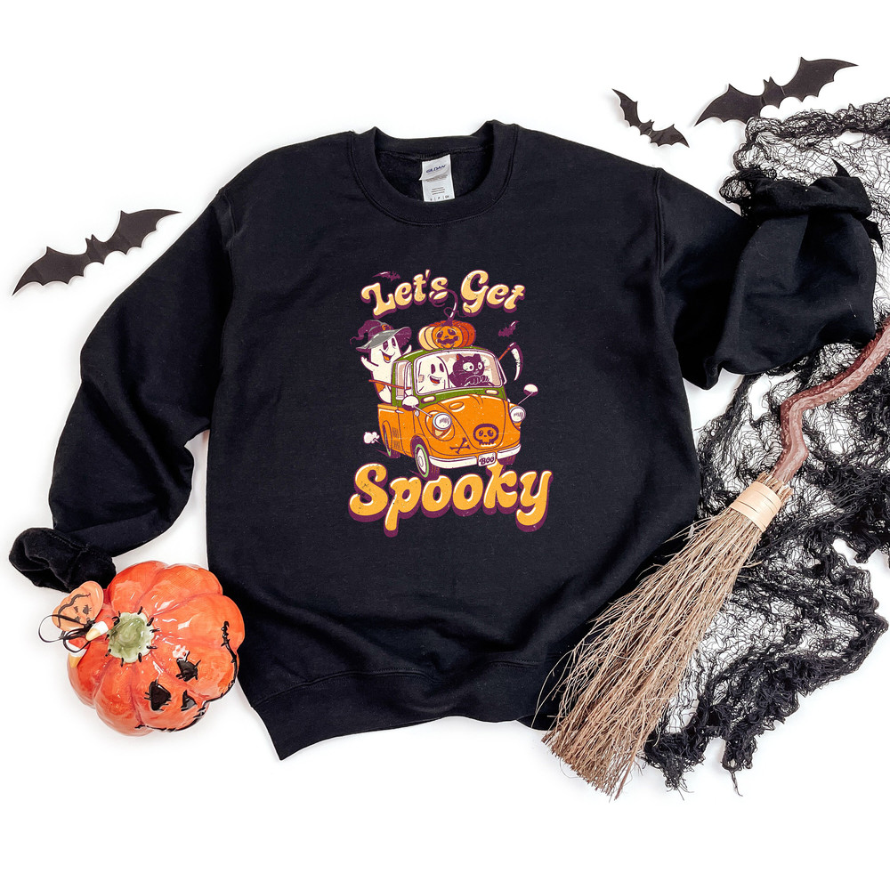 Let's Get Spooky Sweatshirt, Spooky Bus Sweatshirt, Cute Ghost Shirt, Black Cat Shirt, Halloween Sweatshirt, Pumpkin Shirt, Ghouls Shirt - 4.jpg