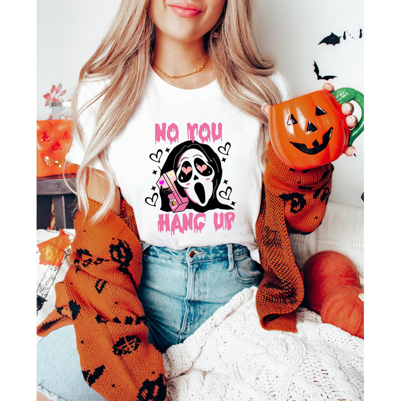 No You Hang Up Shirt, Scream Movie Shirt, Trick Or Treat Shirt, Halloween Shirt, Spooky Shirt, Happy Halloween Shirt, Halloween Sweatshirt - 1.jpg