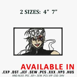 uzui tengen embroidery design, demon slayer embroidery, embroidered shirt, anime shirt, anime design, digital download