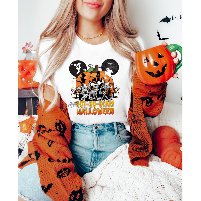 Not So Scary Halloween Sweatshirt, Disney Halloween Sweatshirt, Halloween Mickey Shirt, Halloween Sweatshirt, Disney Matching Shirt - 4.jpg