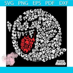 nintendo super mario iconic boo portrait graphic svg