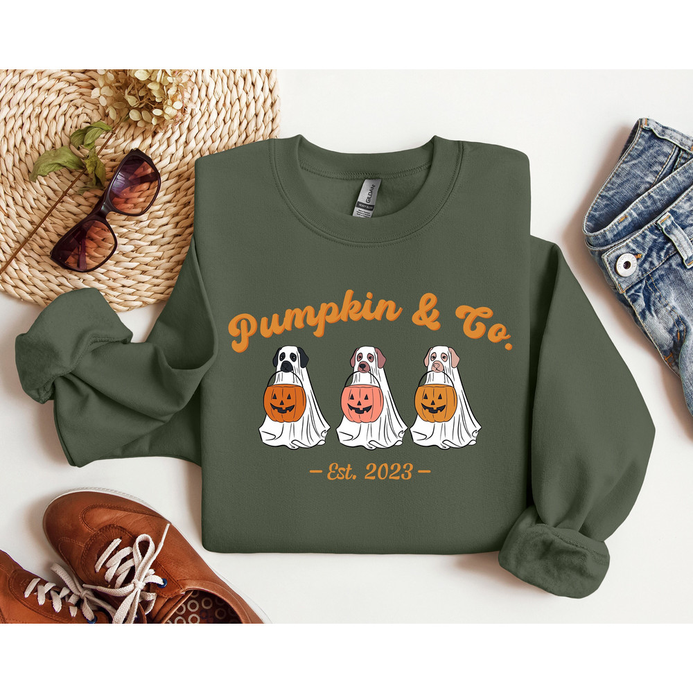 Pumpkin And Co Sweatshirt, Halloween Dog Shirt, Halloween Sweatshirt, Pumpkin Shirt, Pumpkin Dog Shirt, Halloween Dog, Halloween T-shirt, - 1.jpg