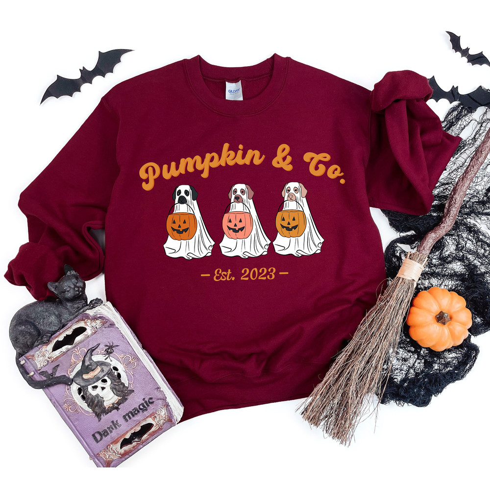 Pumpkin And Co Sweatshirt, Halloween Dog Shirt, Halloween Sweatshirt, Pumpkin Shirt, Pumpkin Dog Shirt, Halloween Dog, Halloween T-shirt, - 3.jpg