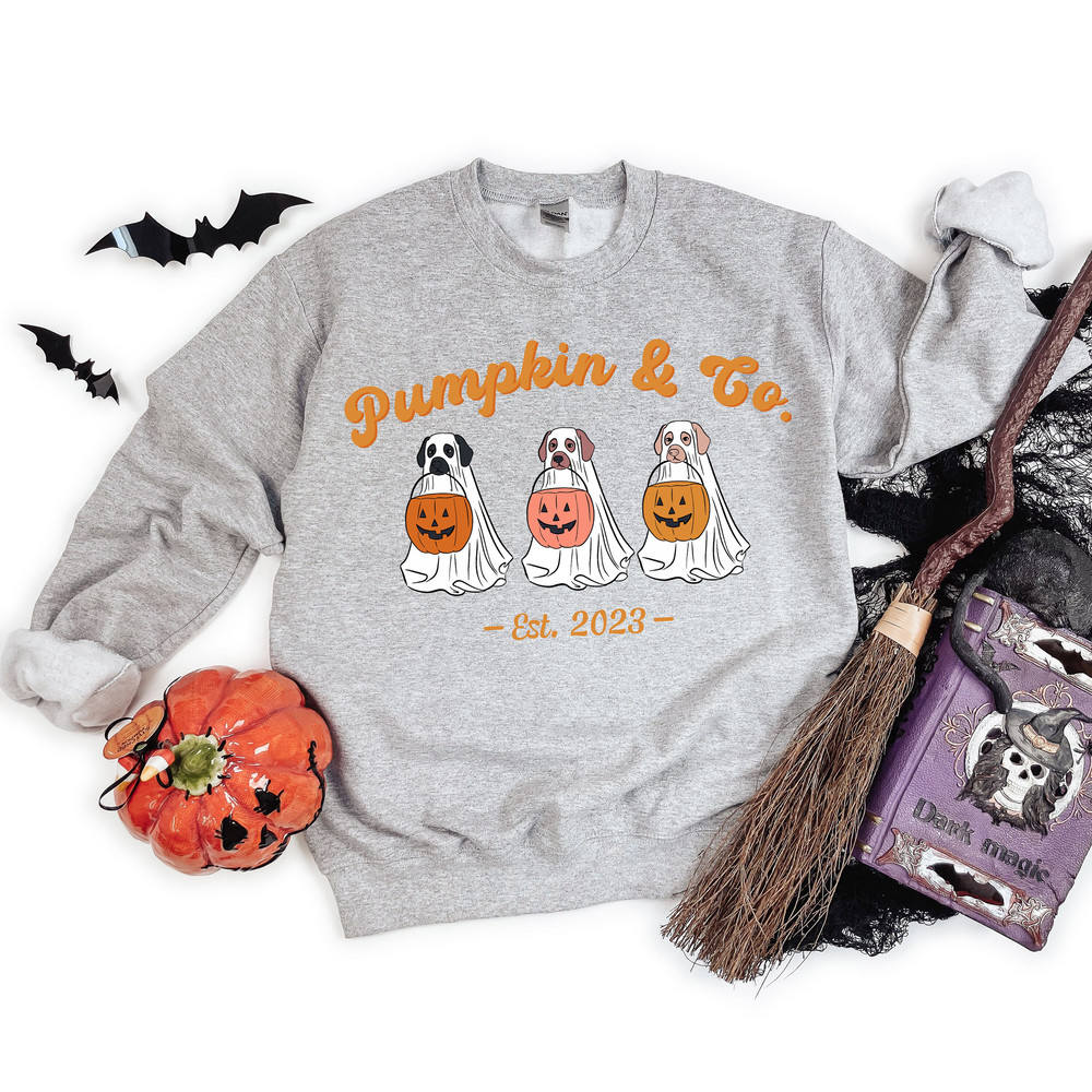 Pumpkin And Co Sweatshirt, Halloween Dog Shirt, Halloween Sweatshirt, Pumpkin Shirt, Pumpkin Dog Shirt, Halloween Dog, Halloween T-shirt, - 4.jpg