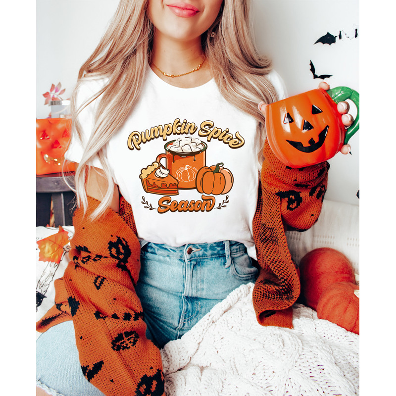 Pumpkin Spice Season Shirt, Trick Or Treat Shirt, Halloween Pumpkin Shirt, Spooky Shirt, Happy Halloween Shirt, Halloween Sweatshirt - 2.jpg