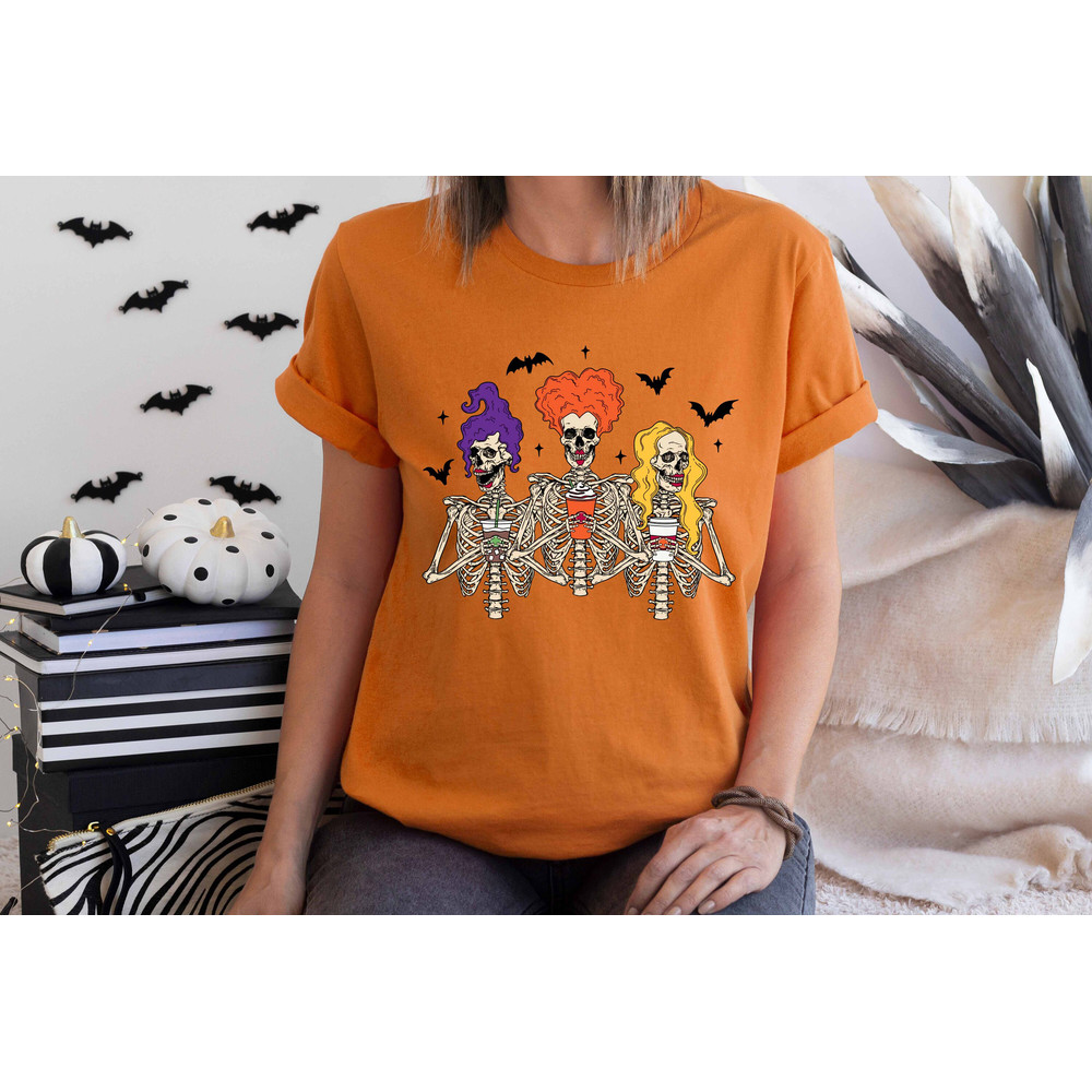 Skeleton Sanderson Sisters Sweatshirt, Sanderson Sisters Squad Sweatshirt, Halloween Skeleton Shirt, Woman Shirt For Halloween - 4.jpg