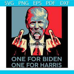 trump middle finger biden harris republican american flag svg